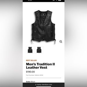 Harley Davidson leather vest